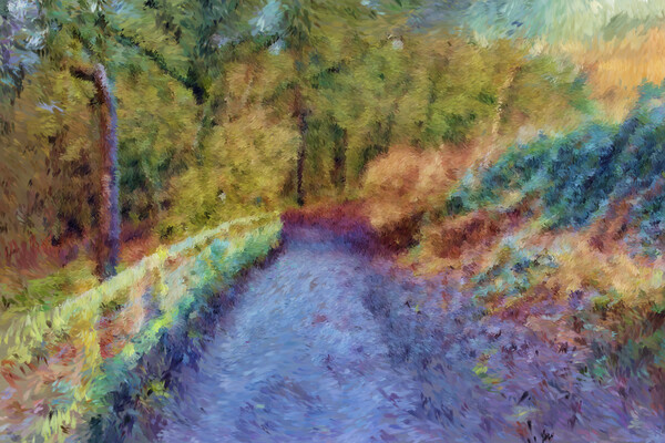 Ogden Water Pathway Impressionist Style Picture Board by Glen Allen