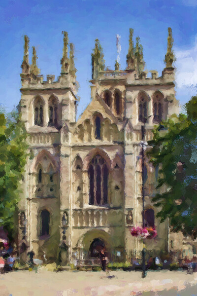 Selby Abbey Digital Art Picture Board by Glen Allen