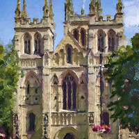 Buy canvas prints of Selby Abbey Digital Art by Glen Allen