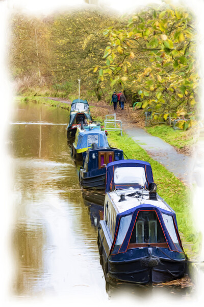 Canal Scenes Oil Painting Effect Picture Board by Glen Allen