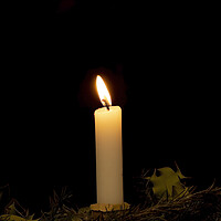 Buy canvas prints of Solitary Candle by Glen Allen
