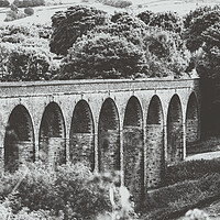 Buy canvas prints of Thornton Viaduct - Olde Worlde Mono by Glen Allen