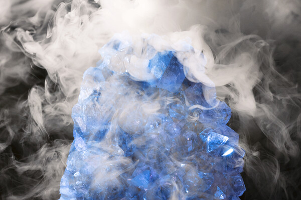 Blue Crystal and smoke Picture Board by Glen Allen
