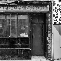 Buy canvas prints of Barber Shop - Mono by Glen Allen