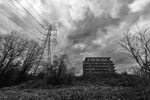 Mill Road Mill and Pylon - Brighouse Picture Board by Glen Allen