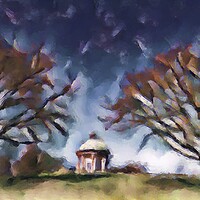 Buy canvas prints of Heaton Park Temple Modern Oil by Glen Allen
