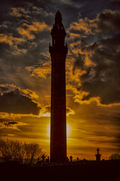 Wainhouse Tower - Stylised Sunset Picture Board by Glen Allen