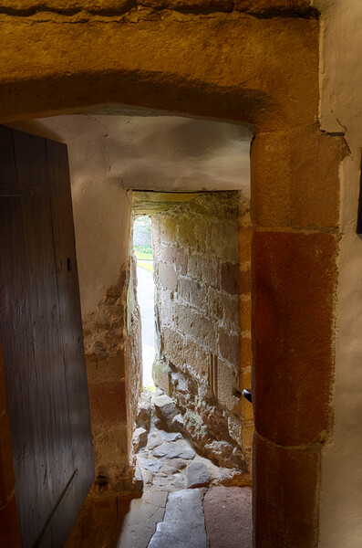 Skipton Castle - Medieval Passageway Picture Board by Glen Allen