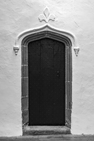 Skipton Castle - Doorway - Mono Picture Board by Glen Allen