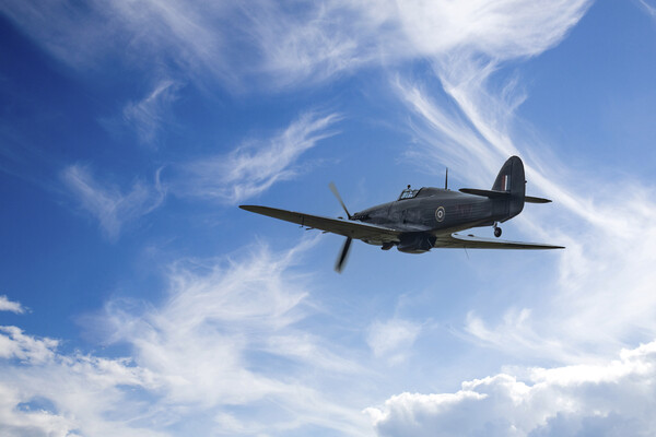 Battle of Britain Memorial Flight - Hurricane 02 Picture Board by Glen Allen