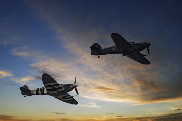 Battle of Britain Memorial Flight.  Picture Board by Glen Allen