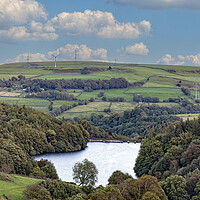 Buy canvas prints of Ryburn Reservoir - From Baiting's Reservoir Wall by Glen Allen