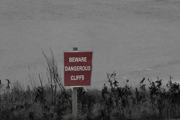 Dangerous Cliffs Picture Board by Glen Allen