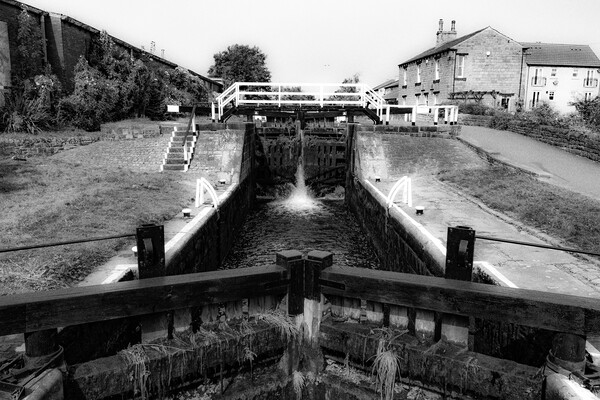 Locks in Leeds Mono Picture Board by Glen Allen