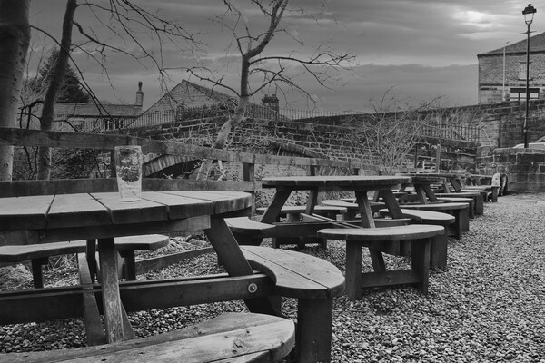 The Old Bridge Inn Beer Garden Picture Board by Glen Allen