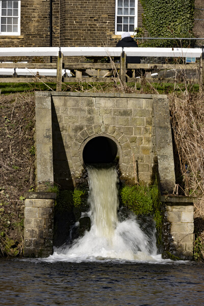 Canal Basin Water Overflow Picture Board by Glen Allen