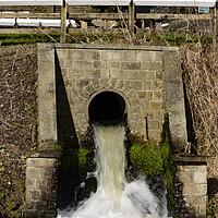 Buy canvas prints of Canal Basin Water Overflow by Glen Allen