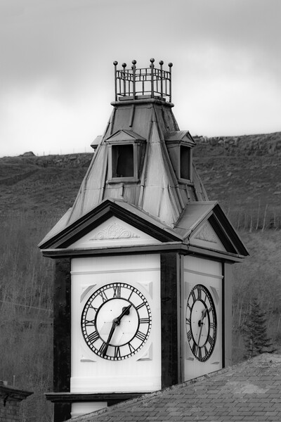 Marsden Clock Tower - Mono Picture Board by Glen Allen