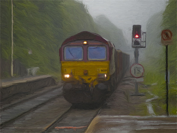 Goods Train at Hebden Bridge Picture Board by Glen Allen