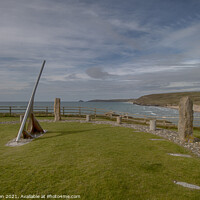 Buy canvas prints of Perrnaporth Sundial - Cornwall by Glen Allen