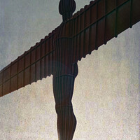 Buy canvas prints of Abstract of The Angel of The North by Glen Allen