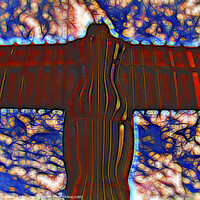 Buy canvas prints of Abstract of The Angel of The North Abstract by Glen Allen