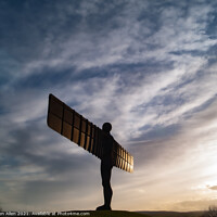 Buy canvas prints of Angel of the North Sunset II by Glen Allen