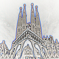 Buy canvas prints of Sagrada Familia Daylight Abstract  by Glen Allen