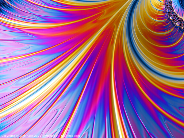 Fractal Colour Burst - Abstract  Picture Board by Glen Allen