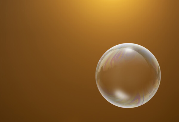 Soapy Bubble Abstract on a sunset background Picture Board by Glen Allen