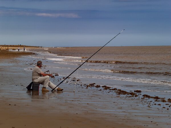 Sea Fishing at Spurn Point Picture Board by Glen Allen