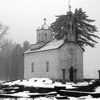 Buy canvas prints of The Old Court Church, Cetinje, Montenegro by Stephen Maxwell