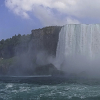 Buy canvas prints of  Niagara Falls Panorama. by Stephen Maxwell