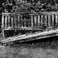 Buy canvas prints of Balquihdder Graveyard bench                        by Stephen Maxwell