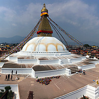 Buy canvas prints of Boudhanath Stupa by Stephen Maxwell