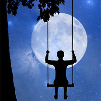 Buy canvas prints of Childhood dreams, The Swing by John Edwards