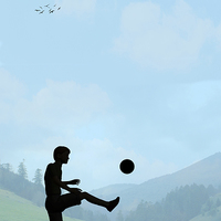 Buy canvas prints of Childhood Dreams, Football by John Edwards
