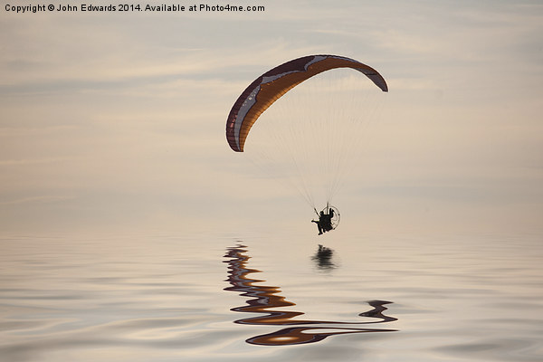 Powered paraglider Picture Board by John Edwards