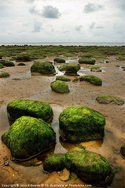 Carstone Rocks, Hunstanton beach, Norfolk Picture Board by John Edwards