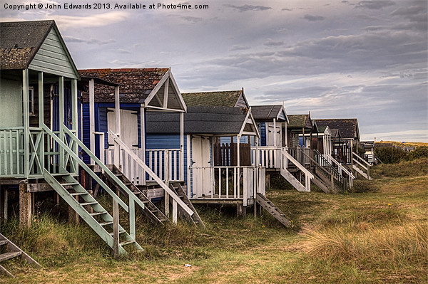 Old Hunstanton Beach Huts, North Norfolk, UK Picture Board by John Edwards