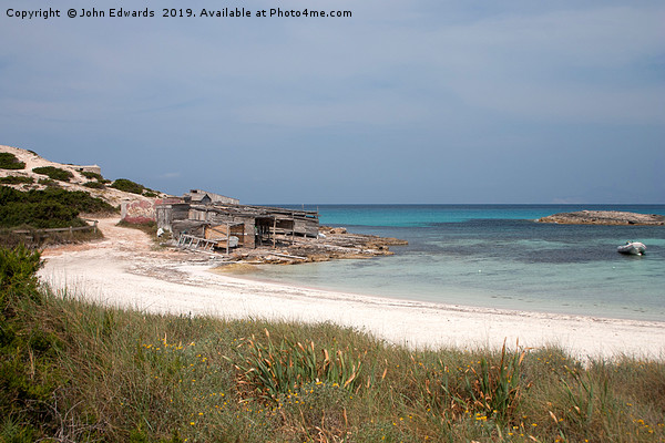 The Boathouse and the Beach Picture Board by John Edwards