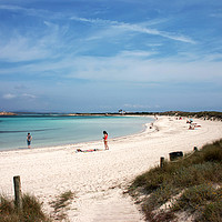 Buy canvas prints of Playa de Illetas, Formentera, Spain by John Edwards
