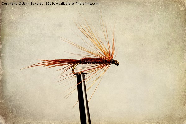 Pheasant Tail Dry Fly Picture Board by John Edwards