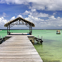 Buy canvas prints of Jetty, Pigeon Point, Tobago by John Edwards