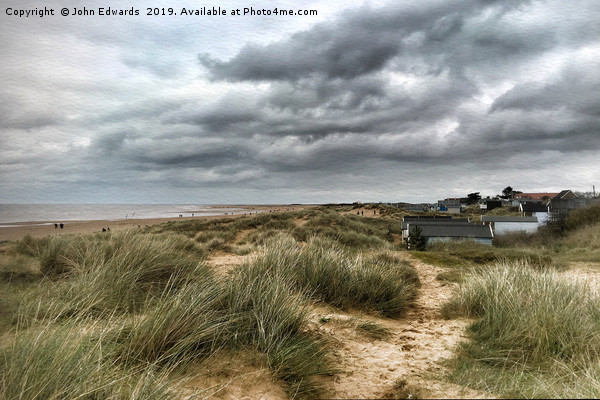 Stormy weather, Old Hunstanton Picture Board by John Edwards
