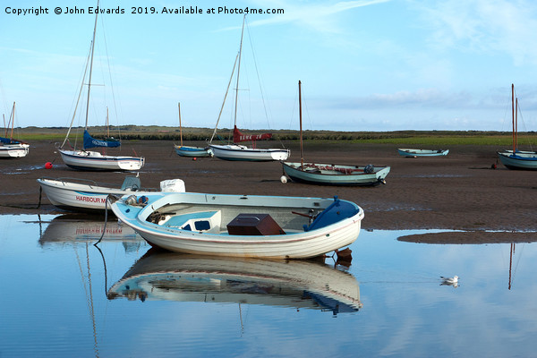 Brancaster Reflections  Picture Board by John Edwards