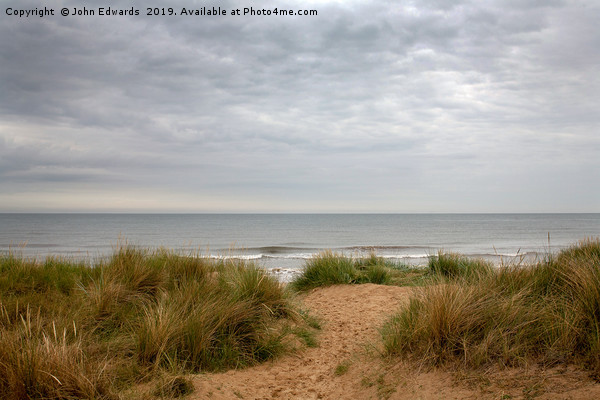 Marram and the sea Picture Board by John Edwards