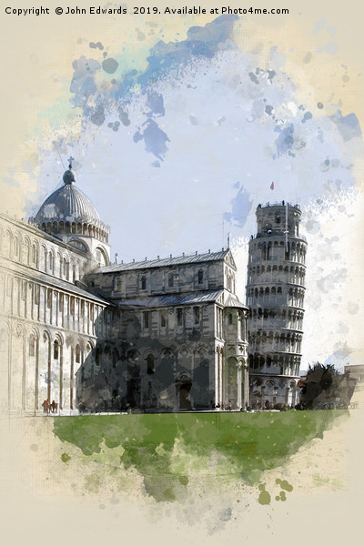 The Duomo and The Leaning Tower Picture Board by John Edwards
