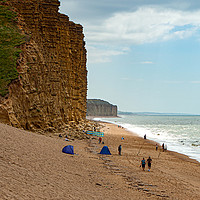 Buy canvas prints of East Cliff, West Bay, Dorset by John Edwards