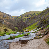 Buy canvas prints of The River Dove by Thorpe Cloud by John Edwards